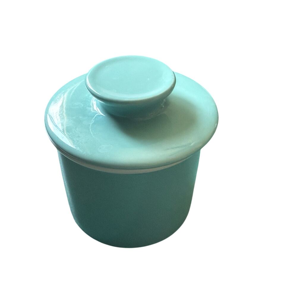 Sweese Ceramic French Butter Crock - Teal Blue